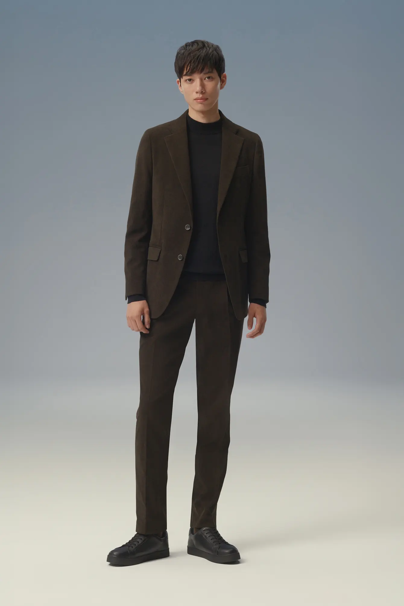【高級ウール地使用】スーツセレクト セットアップスーツ A6 ストライプ 茶 2025AW SEASON LOOK MEN'S SET UP / JACKET ＆ PANTS | SUIT