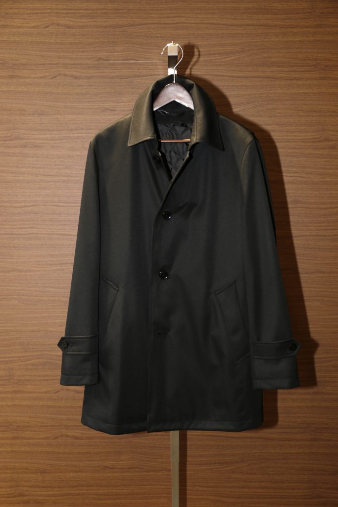 スーツセレクト ステンカラーコート ロング（L）黒 ブラック オーバーサイズ