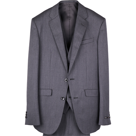 【未使用・美品】スーツカンパニー スーツ 通年 ライトグレー シャドーストライプ 180cm 6drop A体 THE SUIT COMPANY 未使用・美品スーツカンパニー スーツ 通年 ライトグレー シャドー