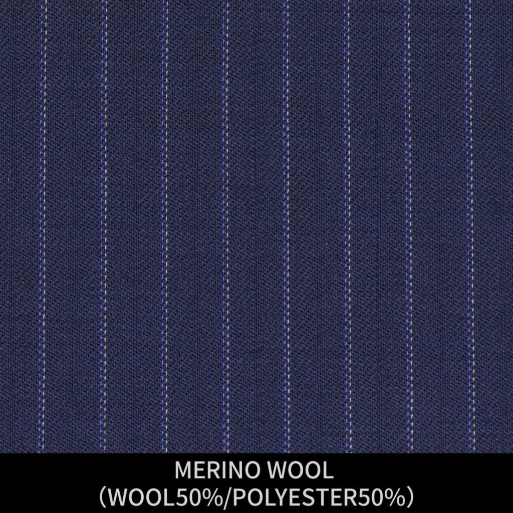 【MEN'S】【パターンオーダー】【KSW】スーツ/ネイビー×ストライプ/MERINO WOOL (WOOL50%/POLYESTER50%) 商品番号 KSW-086225 ¥ 38,000 ＋税