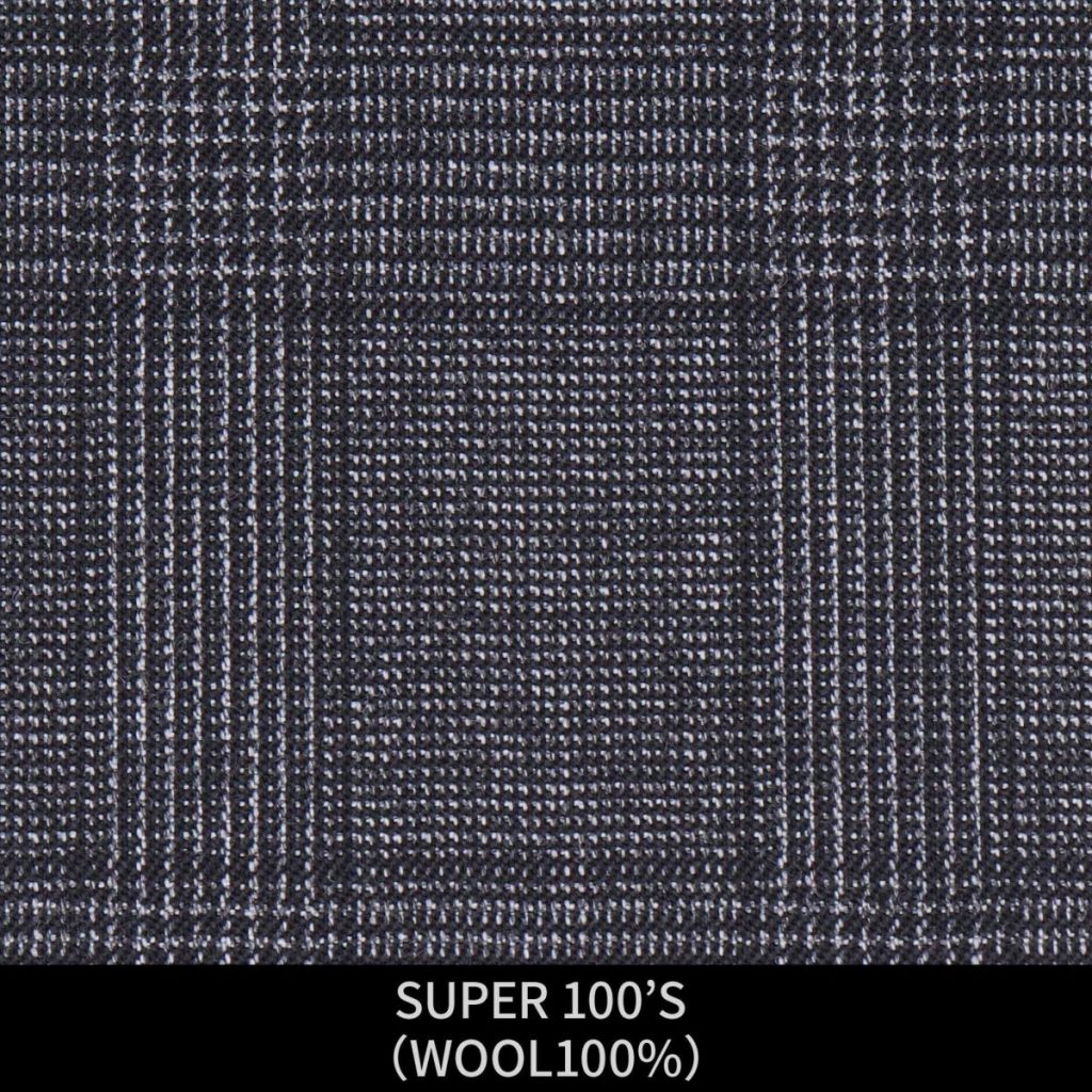 【MEN'S】【パターンオーダー】【KSW】スーツ/グレー×チェック/SUPER 100'S (WOOL100%) 商品番号 KSW-086495 ¥ 48,000 ＋税