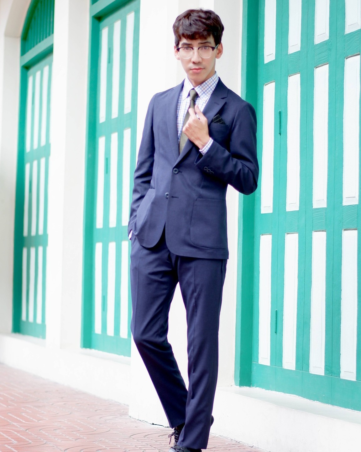 4S Non-iron Suit (Navy)