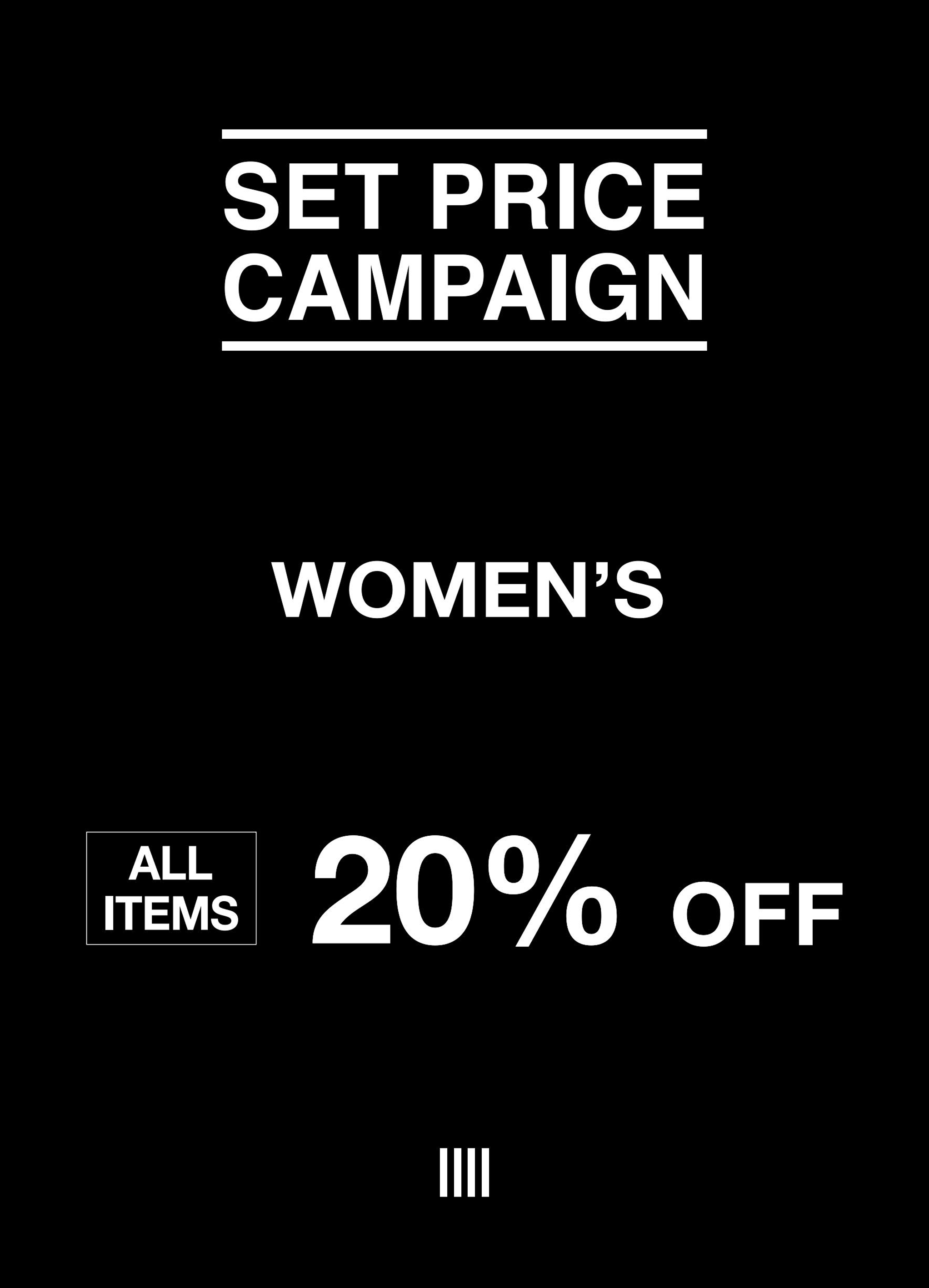 WOMEN'S ALL ITEM 20%OFF
